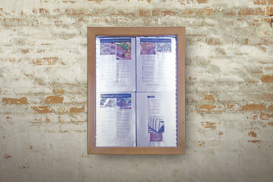 Securit Information Displays - Classic - Teak 69,7x53,3x5,2cm - in use