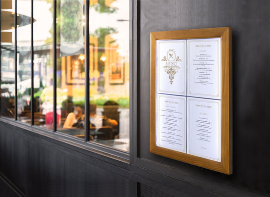 Securit Information Displays - Classic - Teak 69,7x53,3x5,2cm - in use