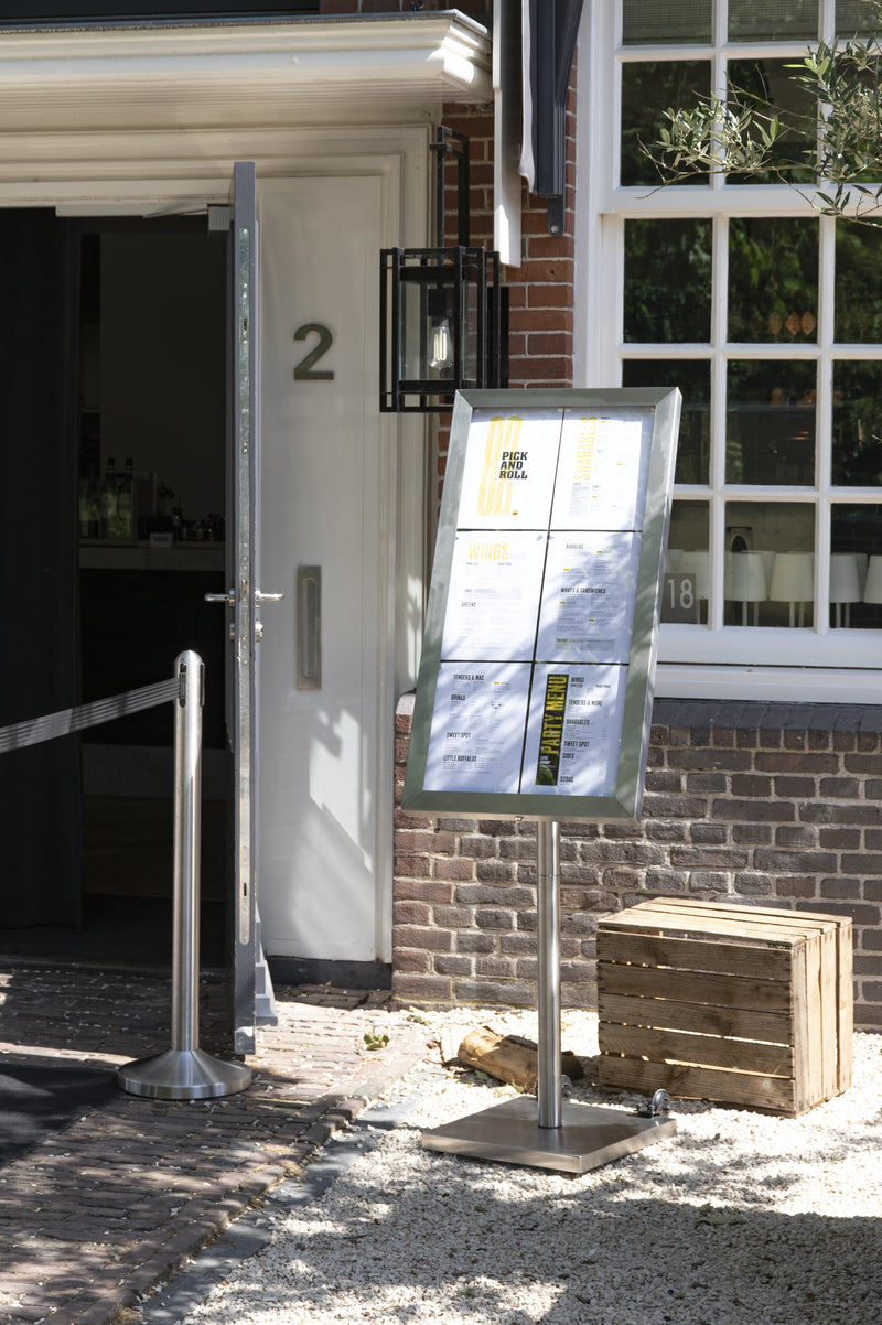 Load image into Gallery viewer, Securit Information Displays - Stainless Steel - Stainless Steel 99x52x5cm - in use
