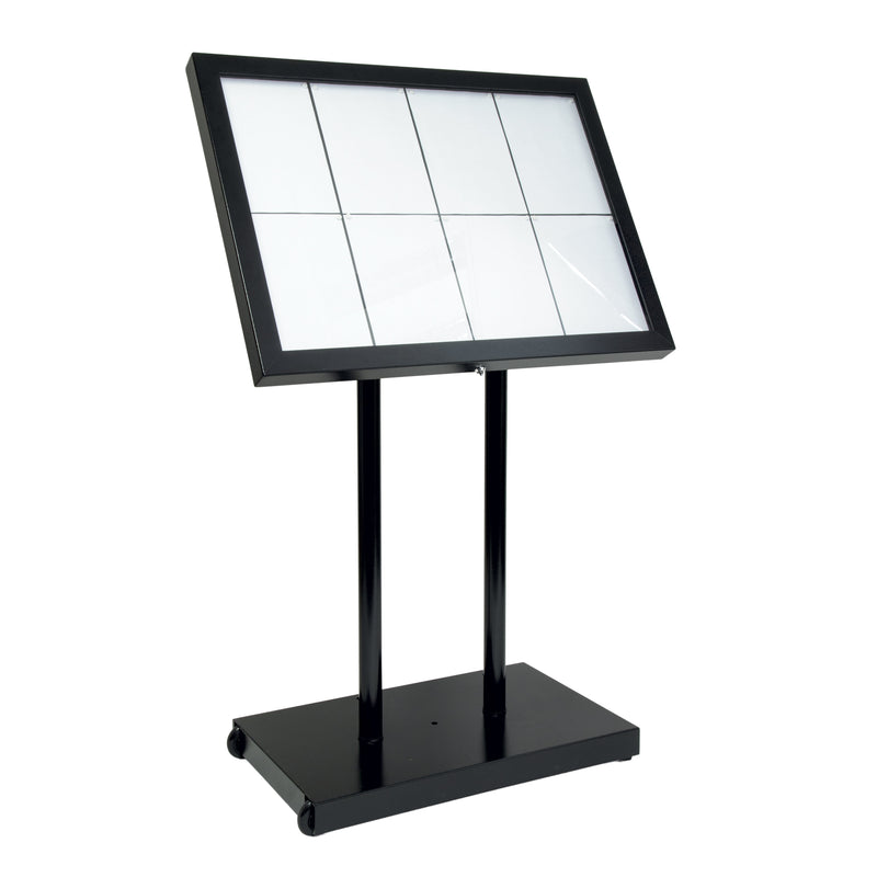 Load image into Gallery viewer, Securit Information Display Set - Black Star XXL 8A4 LED - Display + Poles &amp; Base + Battery
