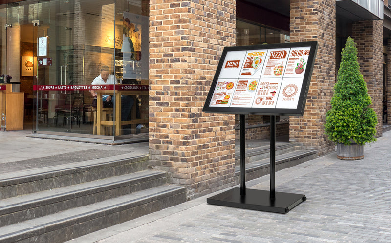 Load image into Gallery viewer, Securit Information Displays - Black Star Xxl - Black 67x92x5,5cm - in use
