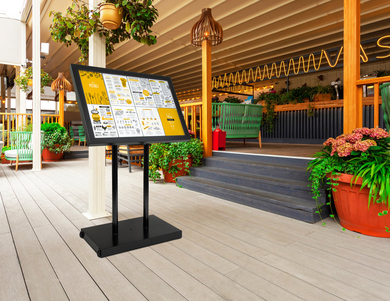 Load image into Gallery viewer, Securit Information Displays - Black Star Xxl - Black 67x92x5,5cm - in use
