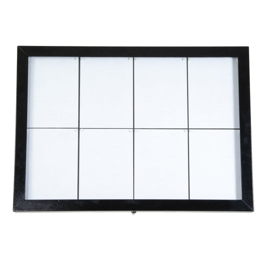 Securit Information Display Set - Black Star XXL 8A4 LED - Display + Poles & Base + Battery