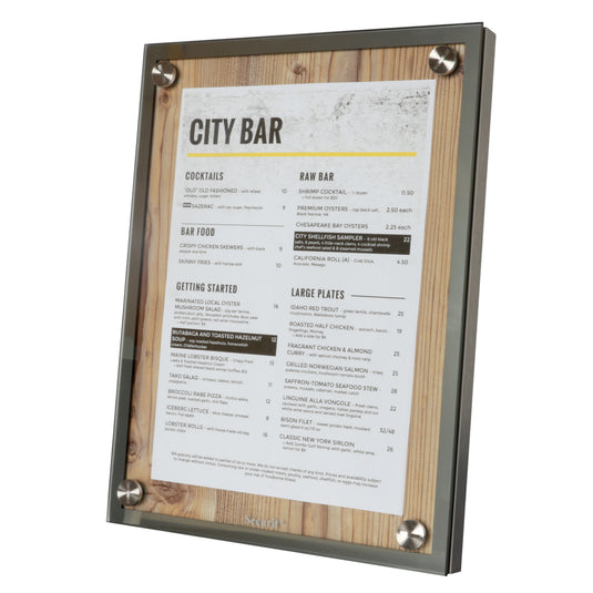 Securit Information Displays - Glass Star - Oak 36,8x28,1x3cm