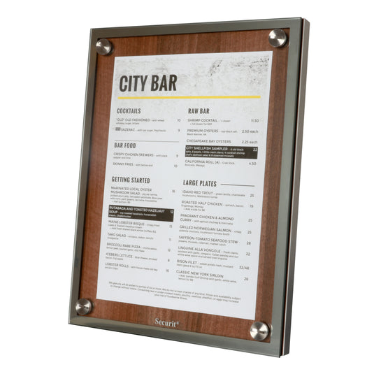 Securit Information Displays - Glass Star - Walnut 36,8x28,1x3cm