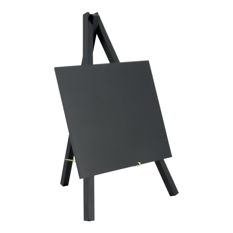 Load image into Gallery viewer, Securit Table Chalkboard Set - Mini Easel Black (10 Sets of 3) - 30 Easels + White Markers
