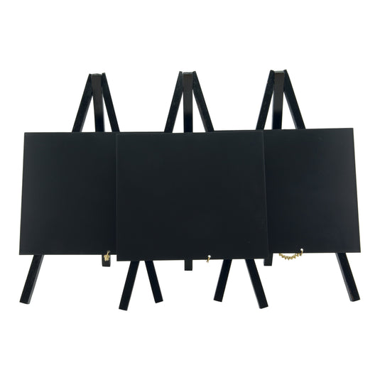 Securit Table Chalkboards - Mini Easel - Black 24,4x15x13,5cm - Pack of 10