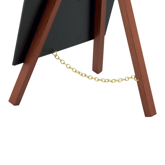 Securit Table Chalkboards - Mini Easel - Mahogany 24,4x15x13,5cm - Pack of 10