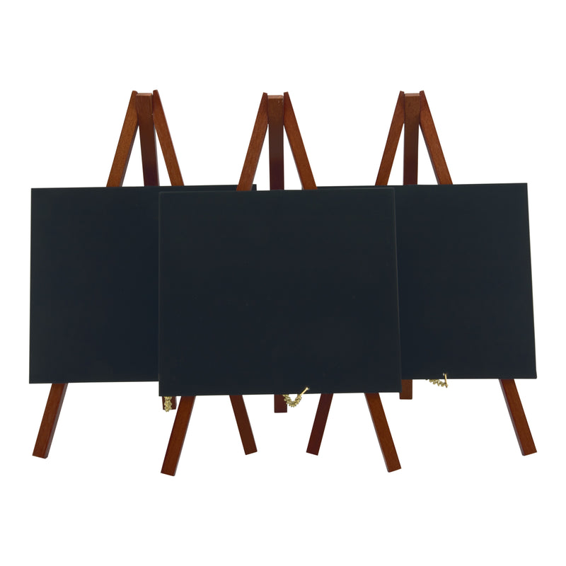 Load image into Gallery viewer, Securit Table Chalkboards - Mini Easel - Mahogany 24,4x15x13,5cm - Pack of 10

