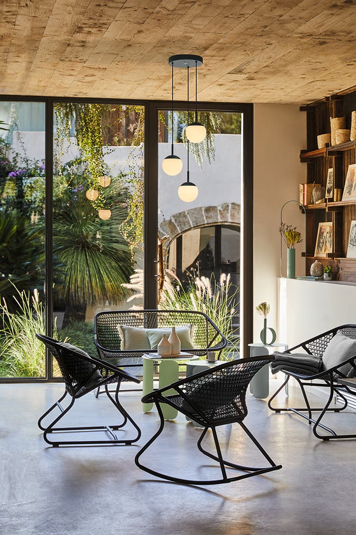 Load image into Gallery viewer, Fermob Mooon! Triple Pendant Lights – lifestyle
