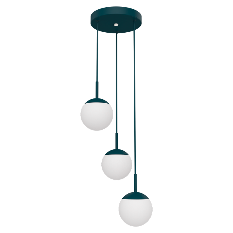 Load image into Gallery viewer, Fermob Mooon! Triple Pendant Lights Ø15 cm – Acapulco Blue
