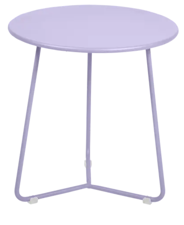Load image into Gallery viewer, Fermob marshmallow small occasional table with a round top and slender legs, 34cm diameter, ideal for living room or patio.
