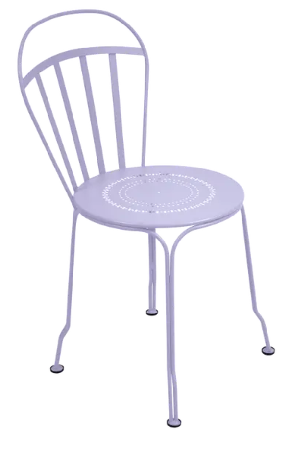 Load image into Gallery viewer, Fermob Louvre outdoor chair with a sleek, modern design and white finish, ideal for garden or patio seating.
