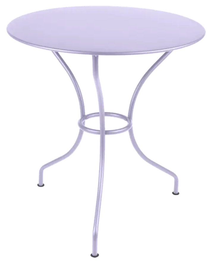 Load image into Gallery viewer, Fermob OPÉRA+ outdoor metal table with 67 cm diameter, white finish, suitable for patio or restaurant outdoor seating.
