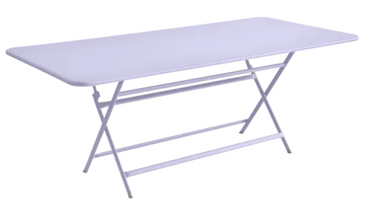 Fermob Caractère foldable outdoor table, 190x90cm, eight seater, ideal for outdoor dining and gatherings.