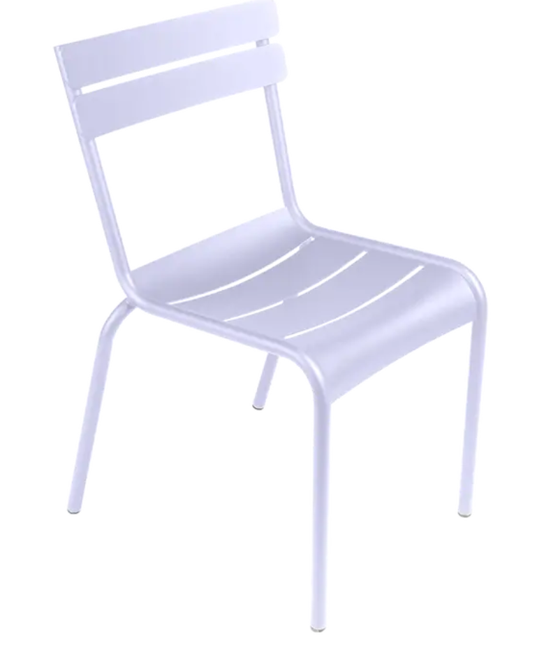 Load image into Gallery viewer, Fermob Luxembourg Armchair in marshmallow color, metal stackable restaurant chair with a sleek, modern design.
