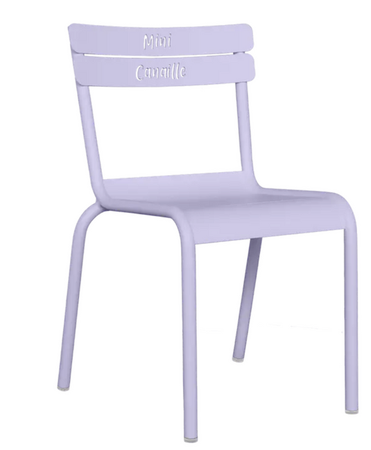 Fermob Luxembourg Kid Chair from Fermb Kids Corner Contract in marshmallow color, featuring a playful, modern children's furniture design.
