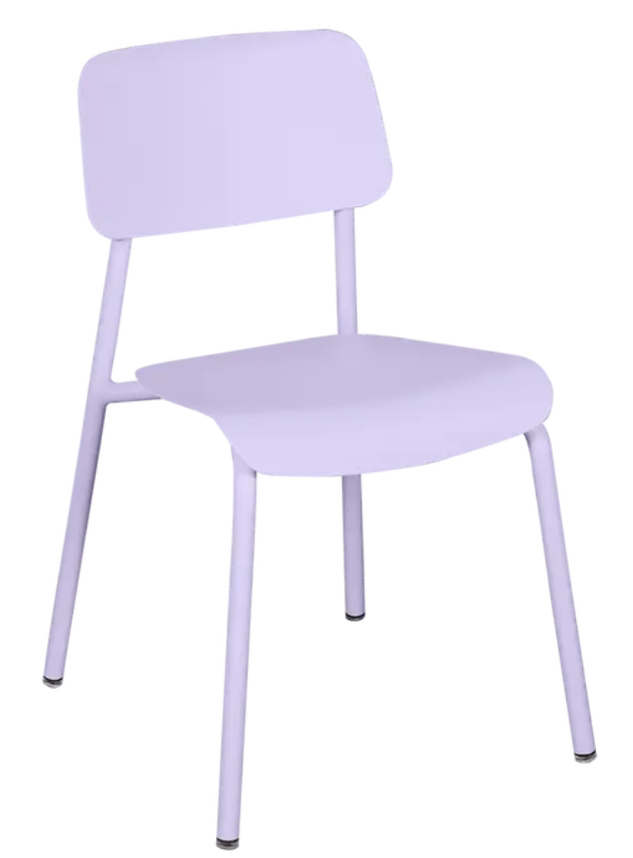 Load image into Gallery viewer, Fermob outdoor Studie chair in vibrant marshmallow color, featuring a sleek, modern design ideal for outdoor seating.
