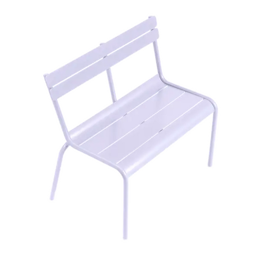 Fermob Luxembourg kid bench with a colorful marshmallow design, suitable for restaurant or play area seating.