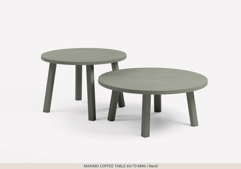 Load image into Gallery viewer, Nardi Maximo Tavolino 60 Mini round outdoor coffee table with a sleek design, ideal for outdoor patio or garden spaces.
