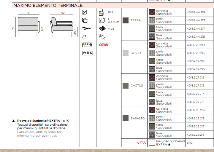 Load image into Gallery viewer, Nardi Maximo modular sofa end section, showing the left/right modular sofa component with modern design and neutral upholstery.
