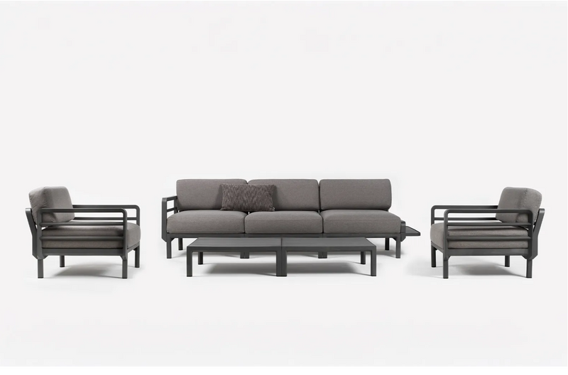 Load image into Gallery viewer, Nardi Maximo modular sofa with a central seat, featuring plush cushions and sleek modern design in a contemporary living room setting.
