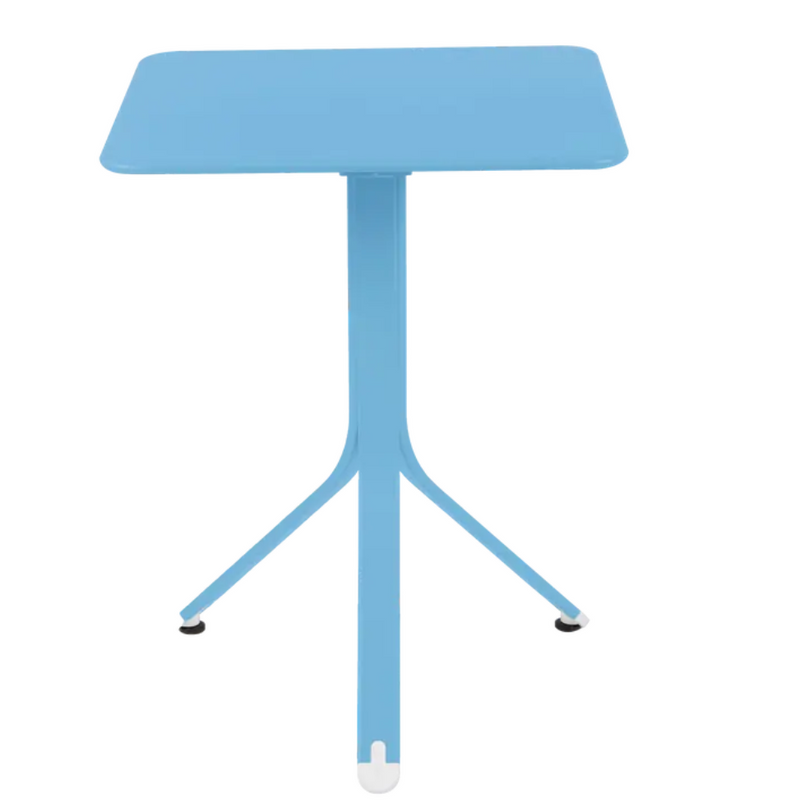 Load image into Gallery viewer, MayaBlue Fermob Rest'O folding outdoor metal table, 57x57cm, compact and lightweight for outdoor use
