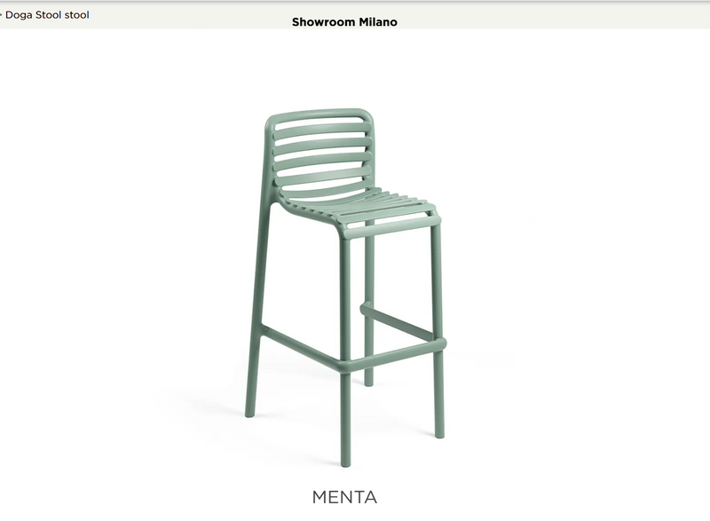 Load image into Gallery viewer, Nardi Doga high outdoor stool, 75cm height, with a sleek design perfect for patio or restaurant seating in Ireland

