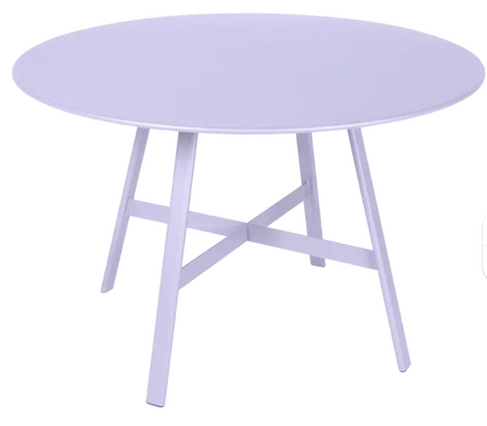 Fermob SO'O Oval Oak Table with 117 cm diameter, showcasing natural oak surface and sleek restaurant or hotel setting