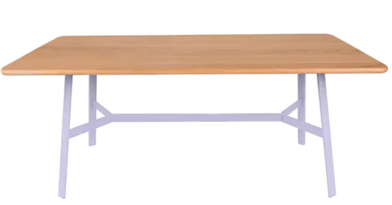 Load image into Gallery viewer, Fermob SO'O 180 x 90 cm oak dining table with six seats, showcasing a sturdy wooden oak table designed for dining spaces.
