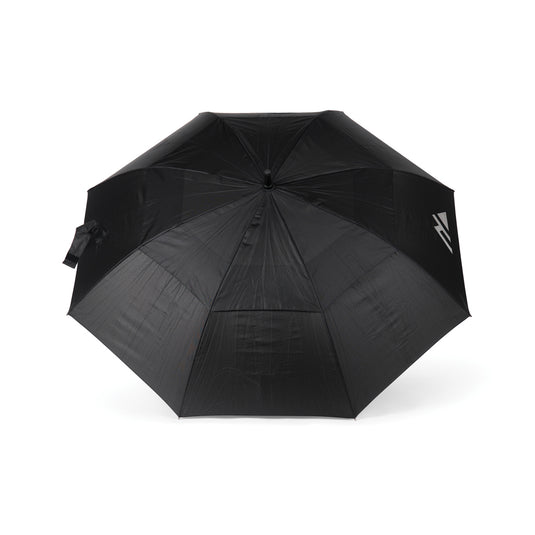 Nordic Drift Storm UPF 50+ umbrella with Nordic Drift logo, 27-inch size, windproof design, and durable RPET fabric.