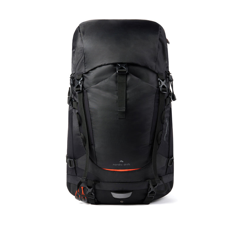 Load image into Gallery viewer, Nordic Drift Drift Trail RCS 33L backpack showing front view with multiple compartments and adjustable straps.
