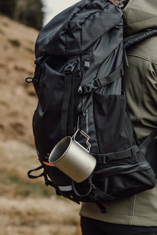 Nordic Drift Trail RCS 33L backpack for travel and outdoor use, featuring multiple compartments and durable design.