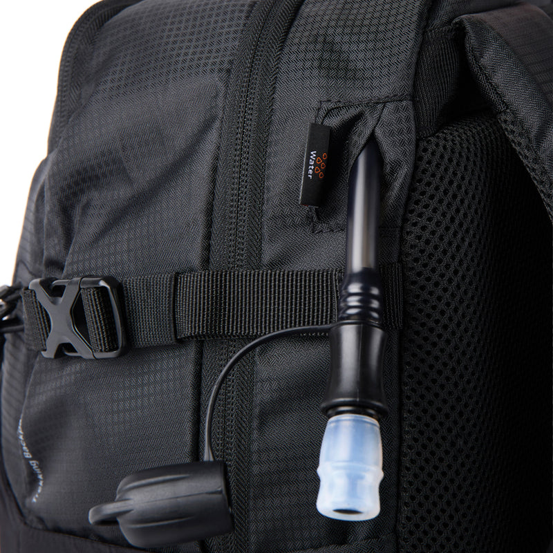 Load image into Gallery viewer, Nordic Drift Drift Trail RCS 24L backpack showing black fabric with multiple compartments and padded shoulder straps.
