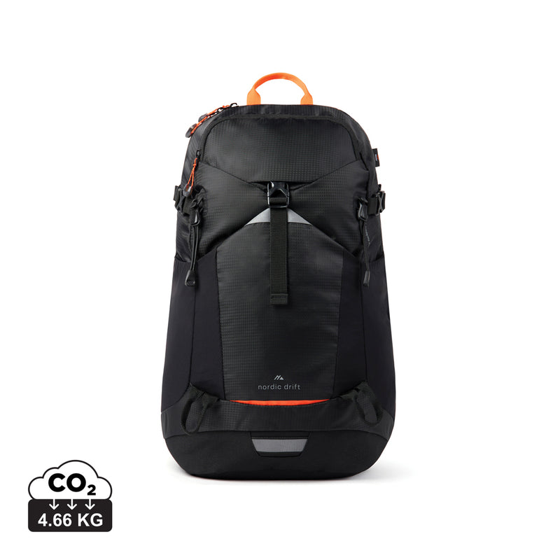 Load image into Gallery viewer, Nordic Drift Trail RCS 24L backpack featuring multiple compartments, adjustable straps, and durable fabric for outdoor travel.
