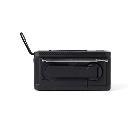 Nordic Drift Titan IPX4 multifunctional radio with 4000mAh battery, compact audio device with buttons and display.