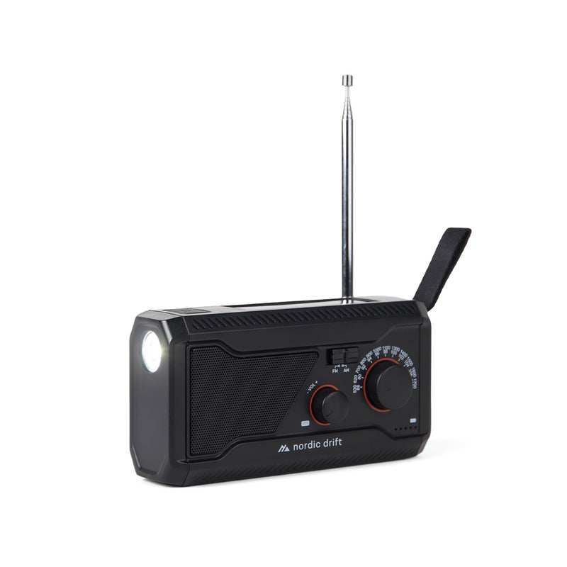 Load image into Gallery viewer, Nordic Drift Titan IPX4 multifunctional radio with 4000mAh battery, featuring digital display and portable audio design.
