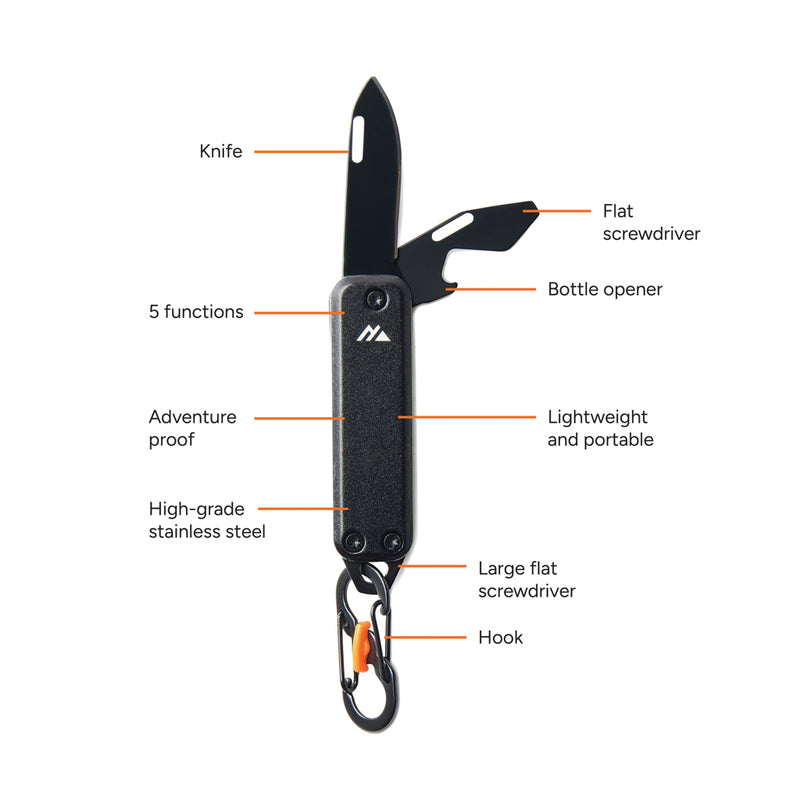 Load image into Gallery viewer, Nordic Drift Adventure keychain tool with compact design, featuring multiple functions for outdoor and everyday use.
