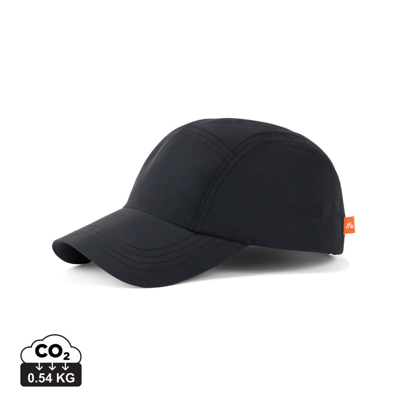 Load image into Gallery viewer, Nordic Drift RCS Aero UPF 50+ cap in black, lightweight headwear with curved brim and adjustable strap for sun protection.
