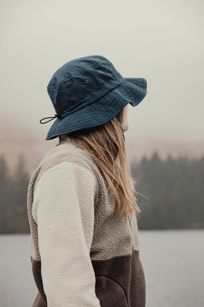 Load image into Gallery viewer, Nordic Drift RCS Horizon UPF 50+ bucket hat in gray with wide brim, sun protection headwear for outdoor activities
