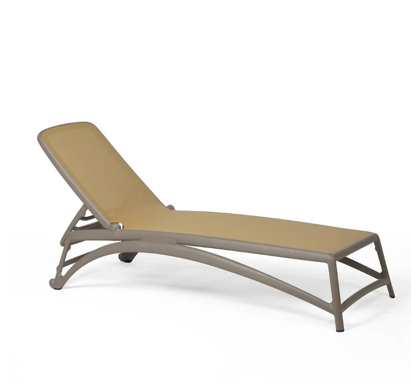 Load image into Gallery viewer, Nardi Atlantico sun lounger, outdoor stackable poolside recliner with woven design and adjustable backrest for patio relaxation.
