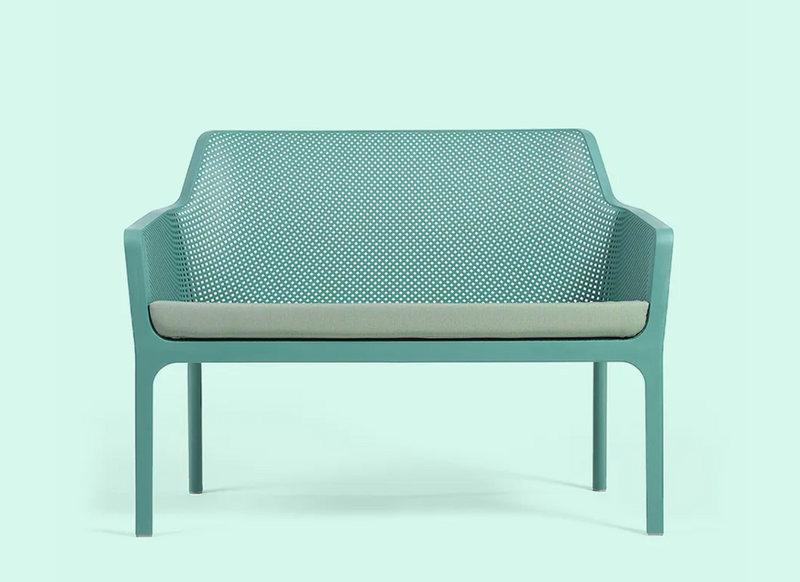 Load image into Gallery viewer, Nardi Net Bench Outdoor 2-seater made of weather-resistant material, featuring a modern design suitable for outdoor patio or garden.
