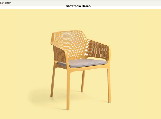 Nardi Net outdoor chair with woven design, lightweight frame, and modern style, ideal for patio and outdoor seating.