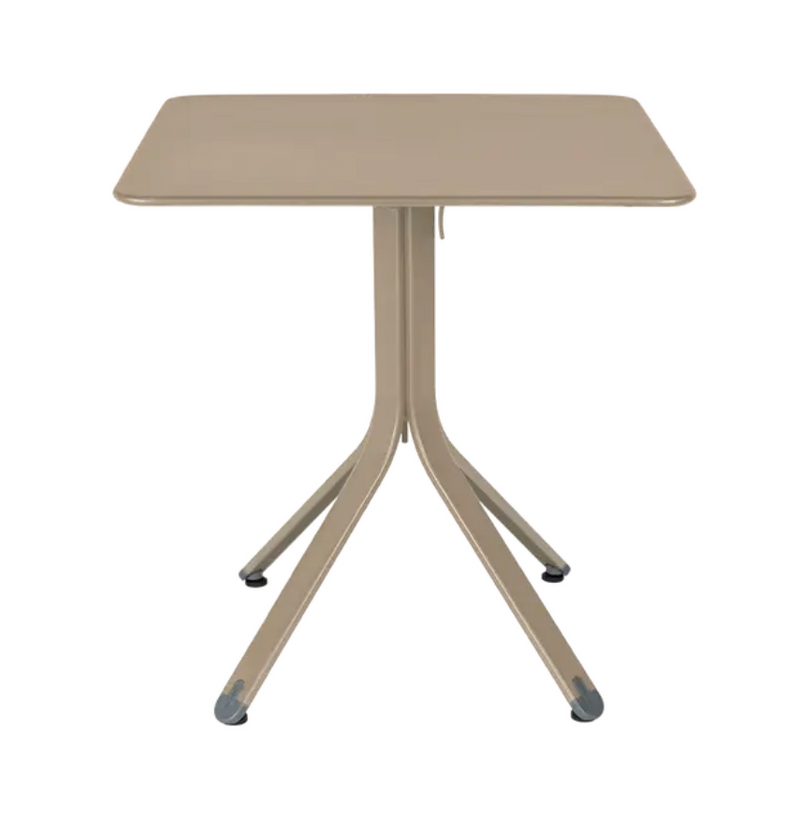 Load image into Gallery viewer, Fermob Rest'O folding outdoor table in metal, 71x71cm, with a sleek design, suitable for patio or garden use.
