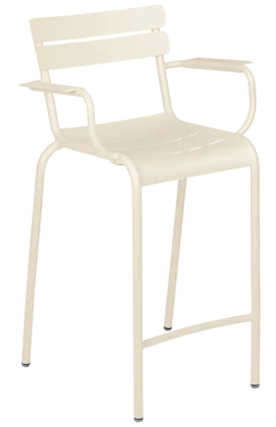 Load image into Gallery viewer, Luxembourg high bar armchair by Fermob with a sleek design and wooden legs, ideal for modern indoor or outdoor seating.
