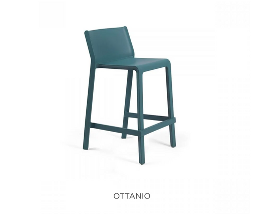 Orrisa ottanio Trill Mini Stool by Nardi outdoor counter stool with a sleek, modern design for garden or patio use.