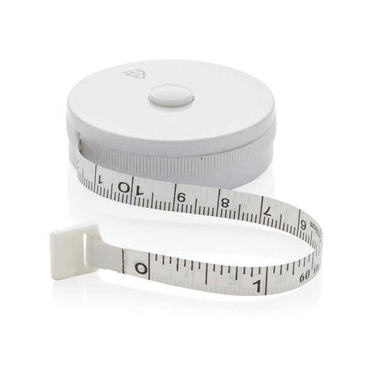 XD Collection RCS recycled plastic and bamboo tailor tape, measuring tape for sewing and tailoring, with eco-friendly materials.