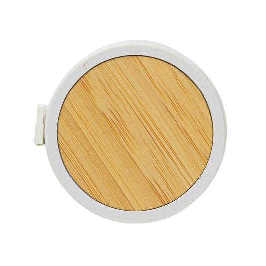 XD Collection RCS recycled plastic and bamboo tailor tape, eco-friendly measuring tool for sewing and tailoring tasks.