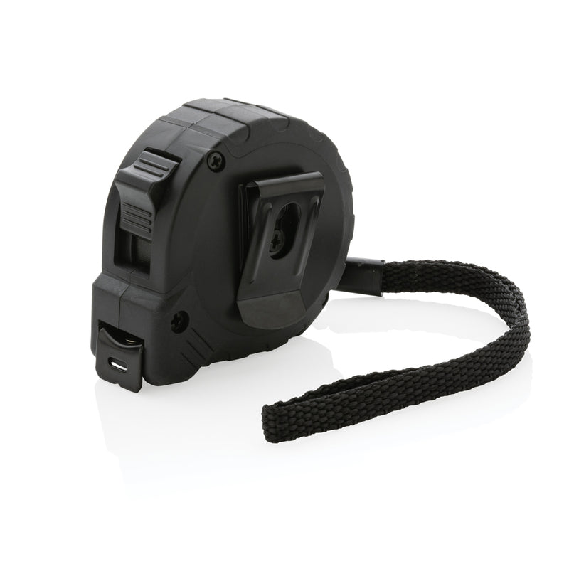 Load image into Gallery viewer, XD Collection RCS recycled plastic 3M/16mm tape with stop button, tools and torches, shown with its ergonomic design and safety features.
