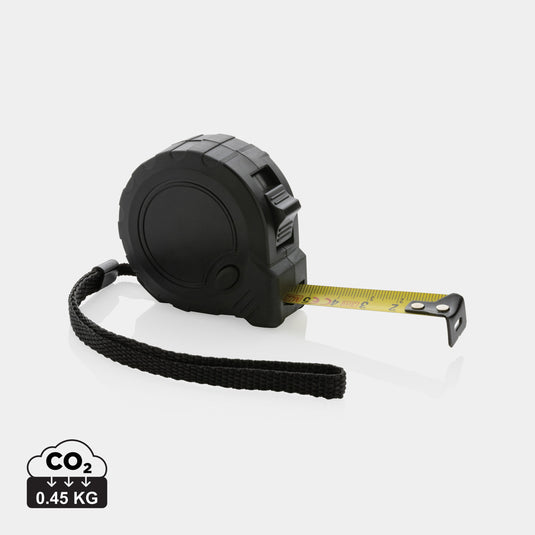 XD Collection RCS recycled plastic 3M/16 mm tape with stop button, tool for precise measurement and cutting.